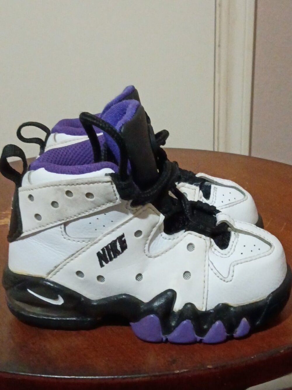 Nike Air Max CB94 Shoes Baby Toddler Size 6C White Black Purple 408886-105 - Picture 1 of 13